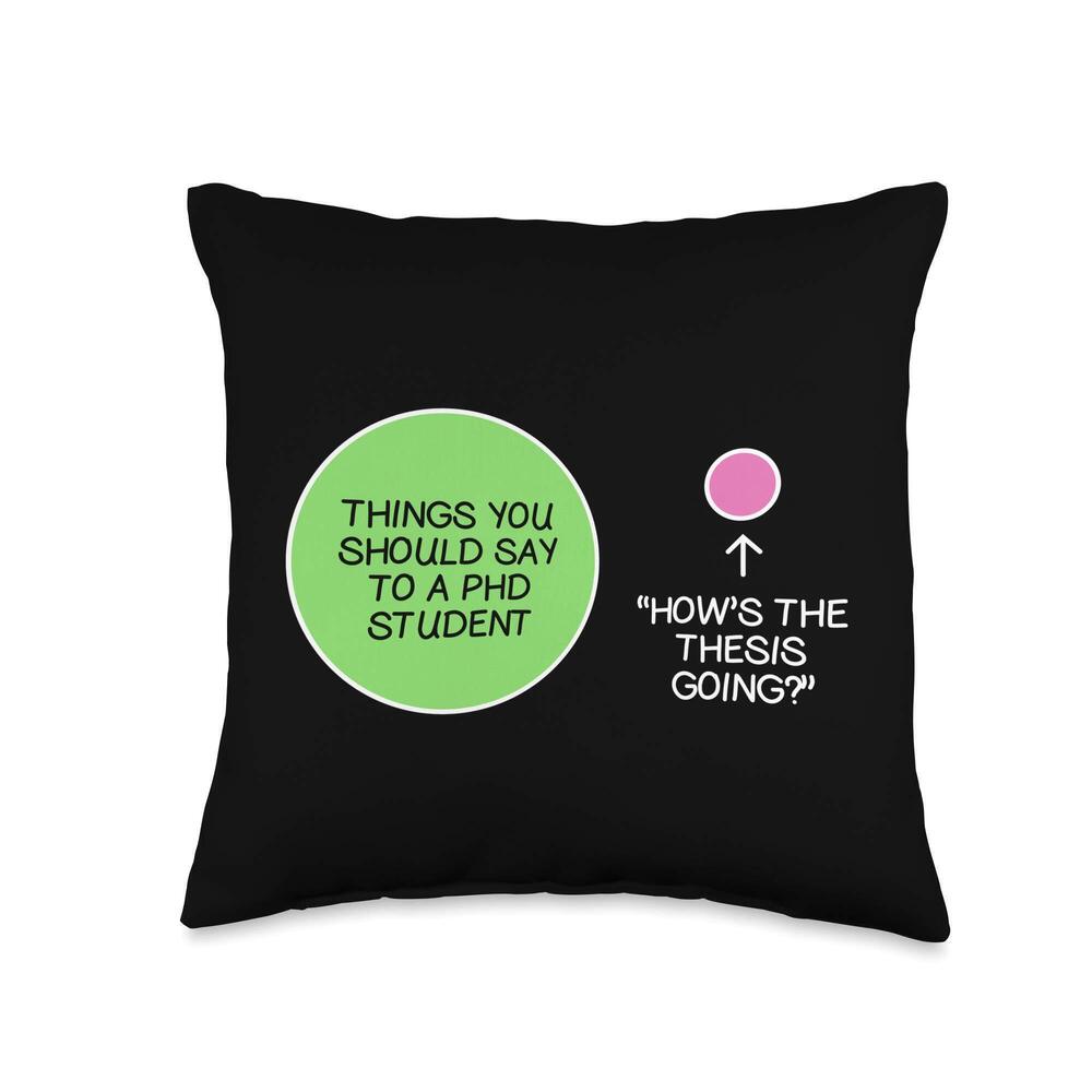 3700 Ph.D PHD Grad Student Dissertation Funny Graduation Gift Throw Pillow